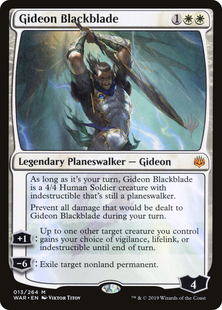 Gideon Blackblade (PPELD-013) [Promo Pack: War of the Spark Promos]