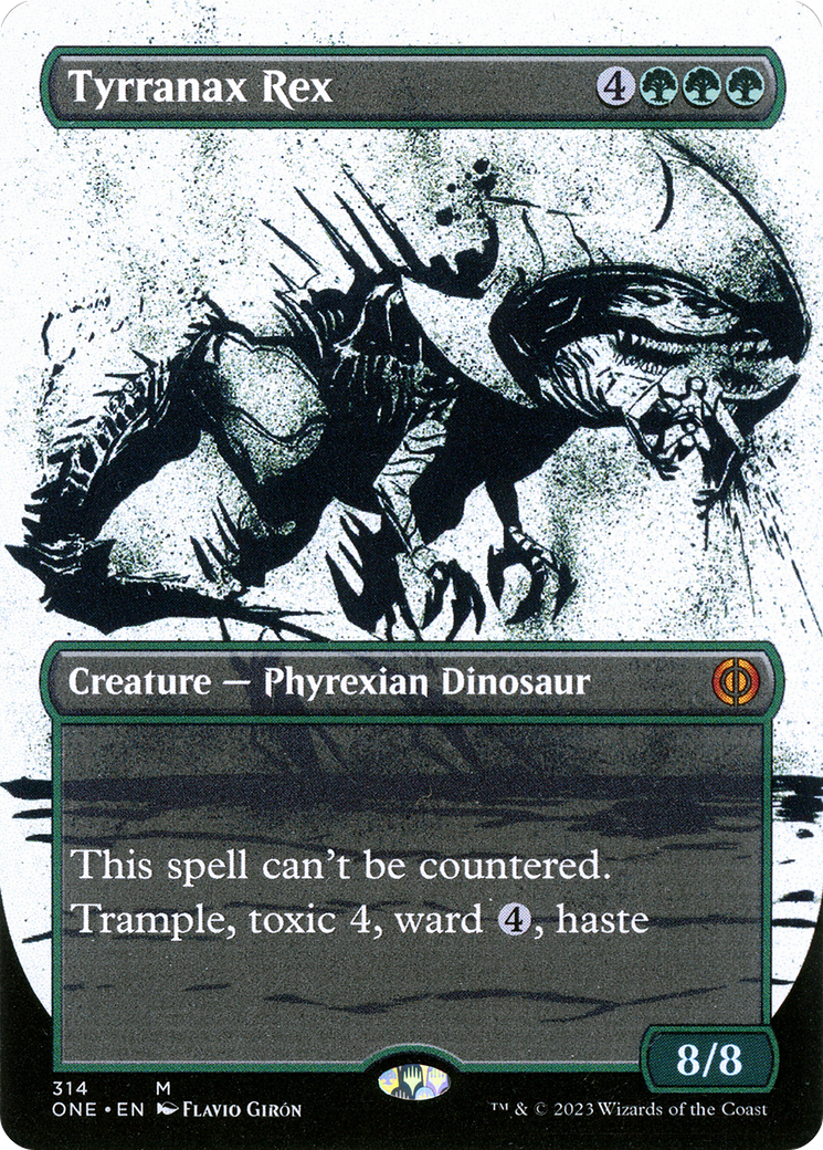 Tyrranax Rex (Showcase) (ONE-314) (Borderless) [Phyrexia: All Will Be One]