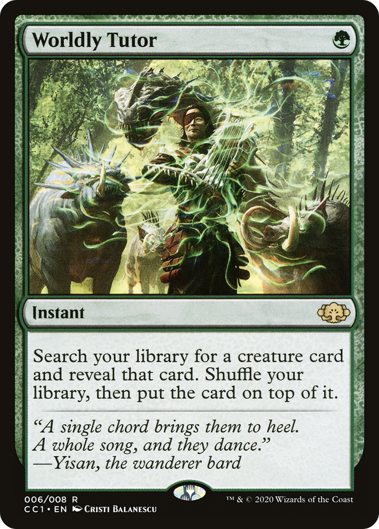 Worldly Tutor (CC1-006) [Commander Collection: Green] Foil
