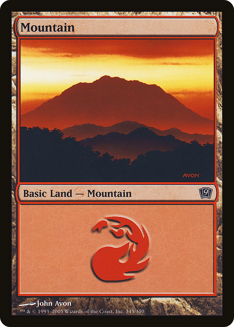 Mountain (9ED-345) [9th Edition] Foil