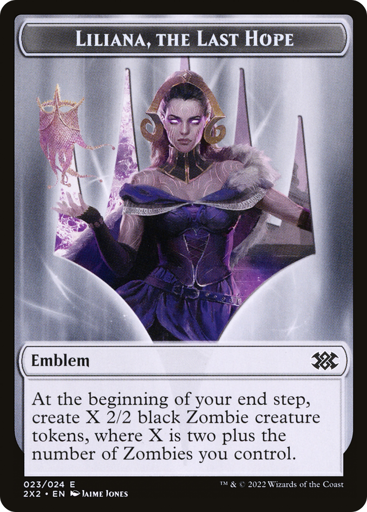 Liliana, the Last Hope Emblem (T2X2-023) [Double Masters 2022 Tokens] Foil