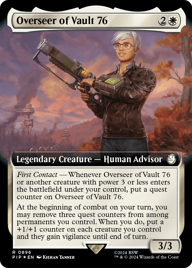 Overseer of Vault 76 (Extended Art) (Surge Foil) (PIP-896) [Fallout] Foil