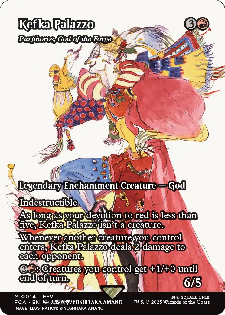 Kefka Palazzo - Purphoros, God of the Forge (Showcase) (FCA-014) (Borderless) [FINAL FANTASY: Through the Ages] Foil