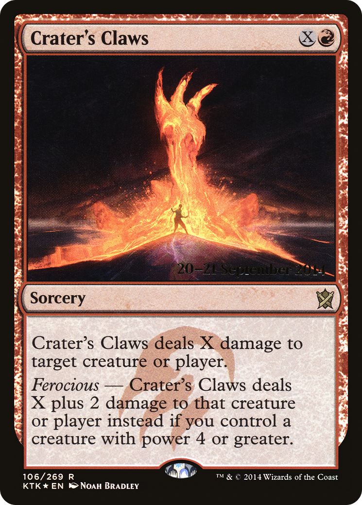 Crater's Claws (PRE-106) [Khans of Tarkir Promos] Foil