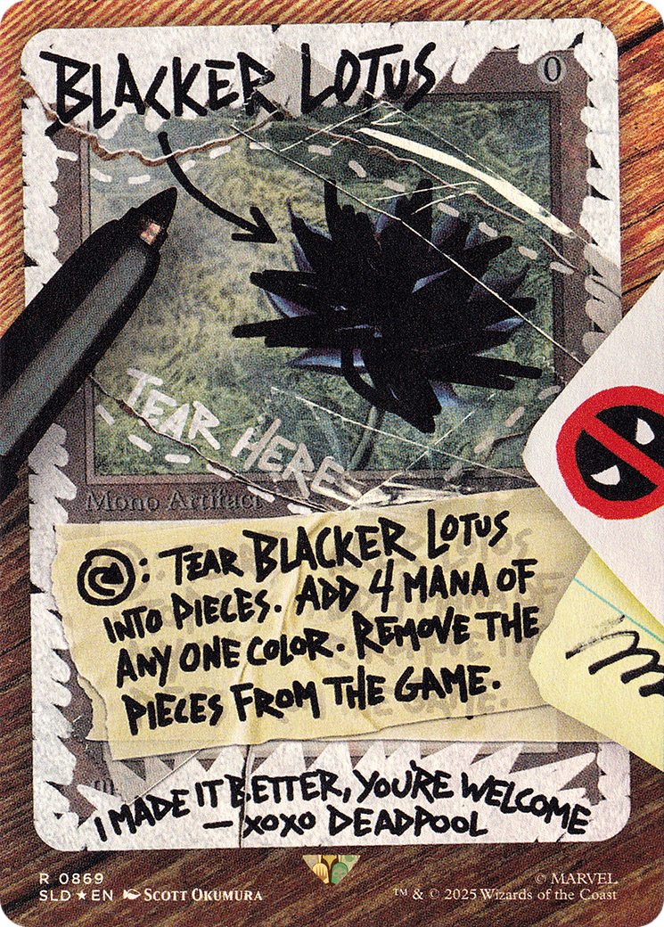 Blacker Lotus (Rainbow Foil) (SLD-869) (Borderless) [Secret Lair Drop] Foil