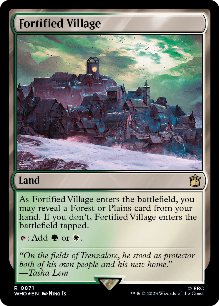 Fortified Village (Surge Foil) (WHO-871) [Doctor Who] Foil