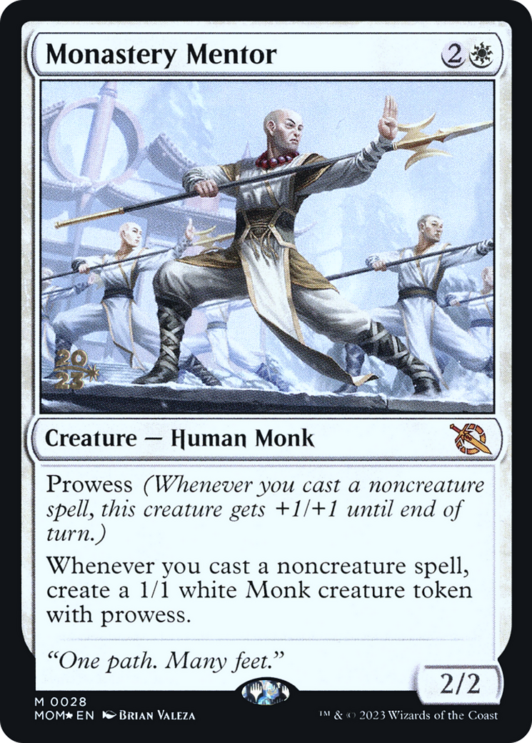 Monastery Mentor (PRE-028) [March of the Machine Promos] Foil