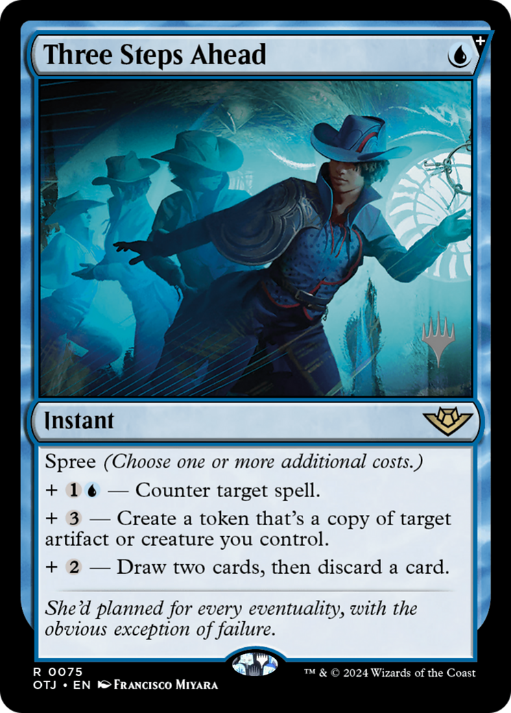 Three Steps Ahead (PPOTJ-075) [Promo Pack: Outlaws of Thunder Junction Promos]