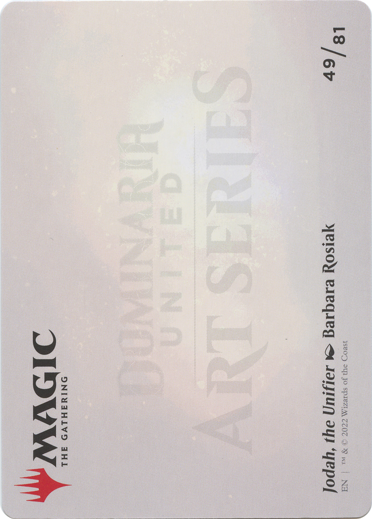 Jodah, the Unifier // Jodah, the Unifier (ADMU-049) (Borderless) [Dominaria United Art Series] Foil