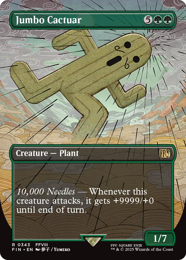 Jumbo Cactuar (Borderless) (FIN-343) [FINAL FANTASY] Foil