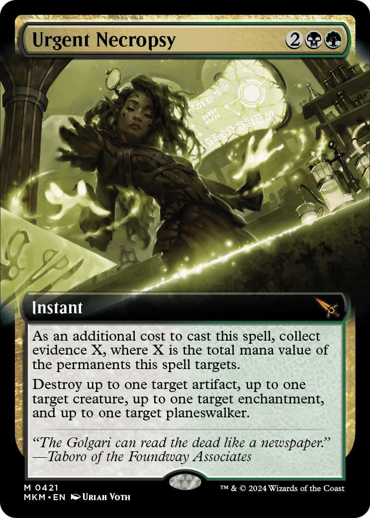 Urgent Necropsy (Extended Art) (MKM-421) [Murders at Karlov Manor] Foil