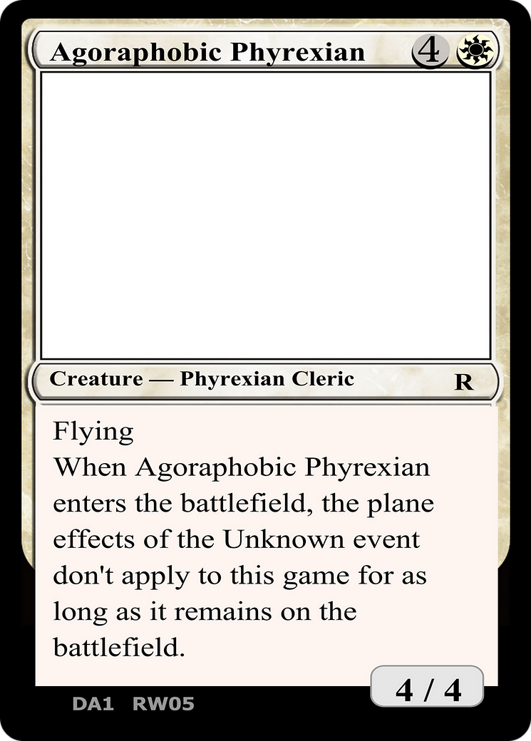 Agoraphobic Phyrexian (UNK-RW05A) [Unknown Event]