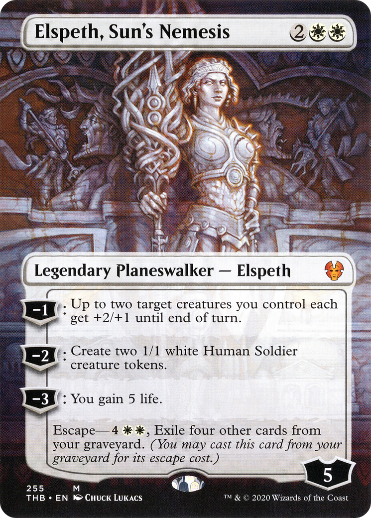 Elspeth, Sun's Nemesis (Borderless) (THB-255) [Theros Beyond Death] Foil