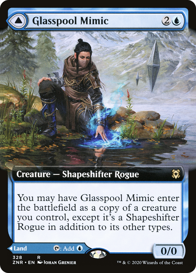 Glasspool Mimic (Extended Art) (ZNR-328) [Zendikar Rising] Foil