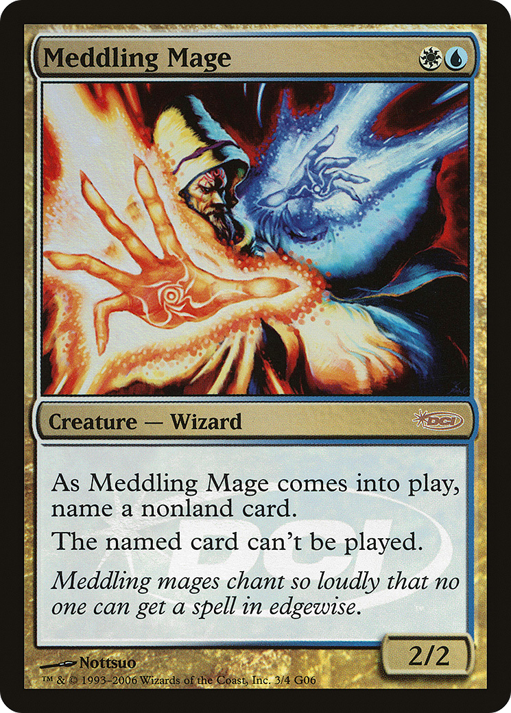 Meddling Mage (JDG-003) [Judge Gift Cards 2006] Foil