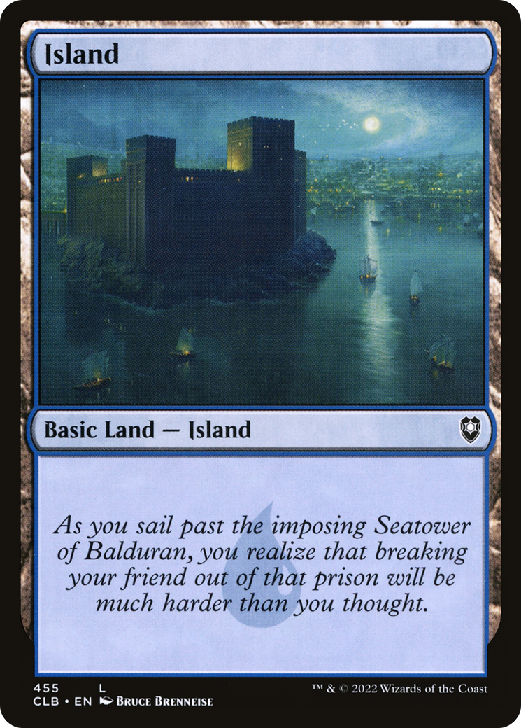 Island (455) - Foil [Commander Legends: Battle for Baldur's Gate]