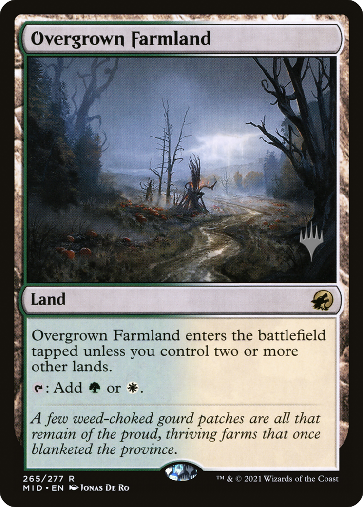Overgrown Farmland (PPMID-265) [Promo Pack: Innistrad: Midnight Hunt Promos] Foil