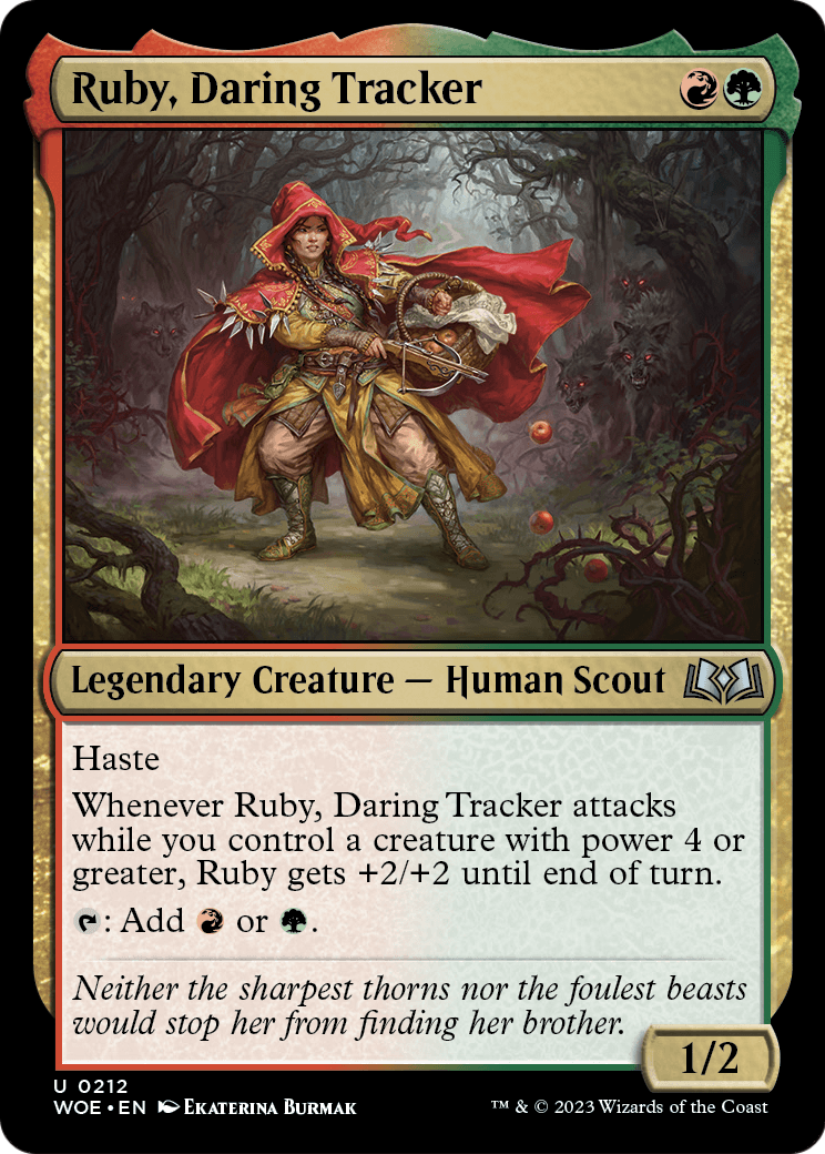 Ruby, Daring Tracker (WOE-212) [Wilds of Eldraine] Foil