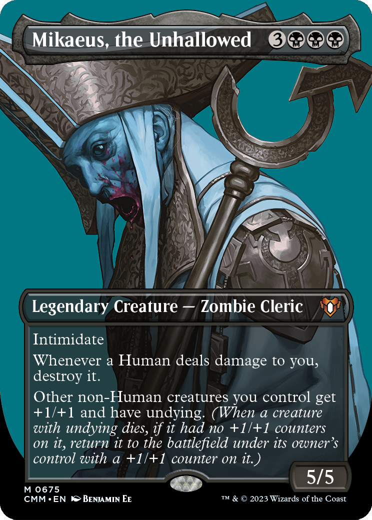 Mikaeus, the Unhallowed (Borderless) (CMM-675) [Commander Masters]