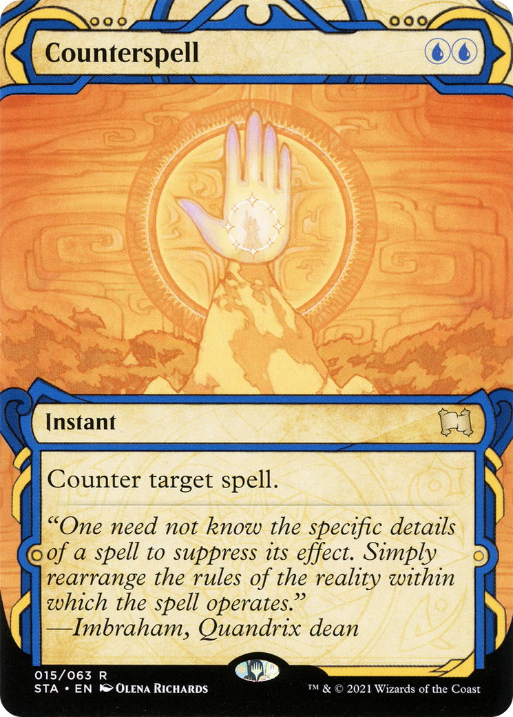 Counterspell (STA-015) (Showcase) (Borderless) [Strixhaven Mystical Archive]