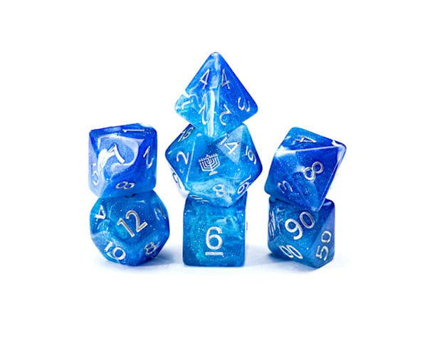 Gate Keeper Games - Aether Dice - 'Chanukah' (Hannukah) 7 Die Set
