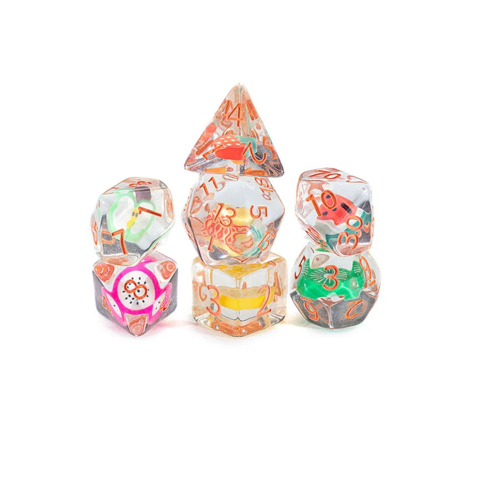 Gate Keeper Games - Inclusion Dice - 'Agua Fresca' 7 Die Set