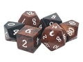Old School Dice - Golden Swan Gemstone 7-Piece Dice Set