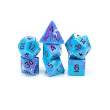 Gate Keeper Games - Van Gogh Dice - 'Almond Blossom' 7 Die Set