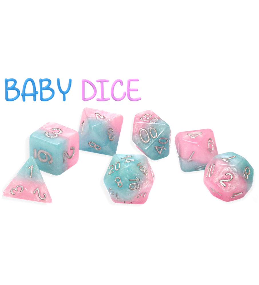 Gate Keeper Games - Halfsies Dice - 'Baby Dice' 7 Die Set