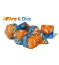 Gate Keeper Games - Halfsies Dice - 'Fire & Dice' 7 Die Set