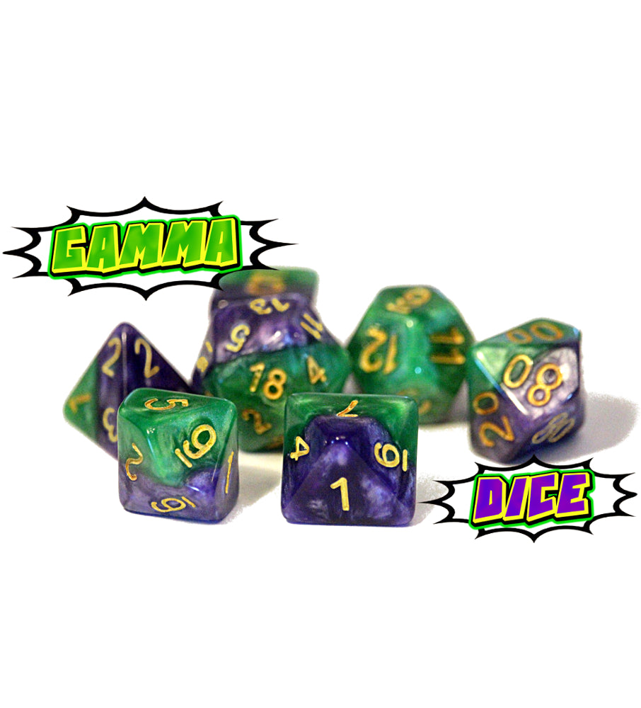 Gate Keeper Games - Halfsies Dice - 'Gamma' - 11 Die Set