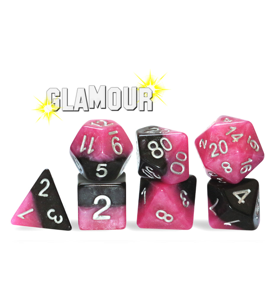 Gate Keeper Games - Halfsies Dice - 'Glamour' 7 Die Set