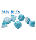 Gate Keeper Games - Halfsies Dice - 'Baby Blues' 7 Die Set