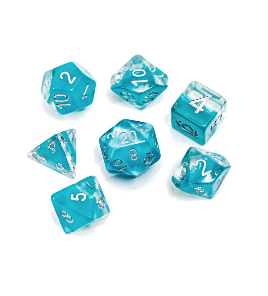 Gate Keeper Games - Neutron Dice - 'Glacier' 7 Die Set