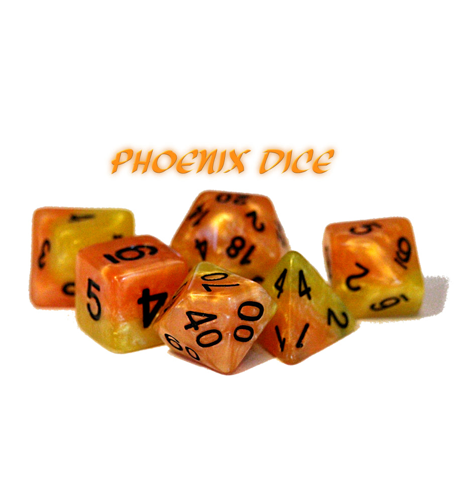 Gate Keeper Games - Halfsies Dice - 'Phoenix Dice' - 11 Die Set