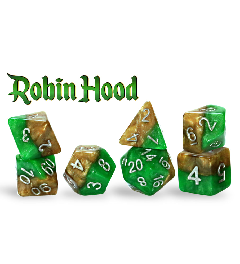 Gate Keeper Games - Halfsies Dice - 'Robin Hood' - 11 Die Set