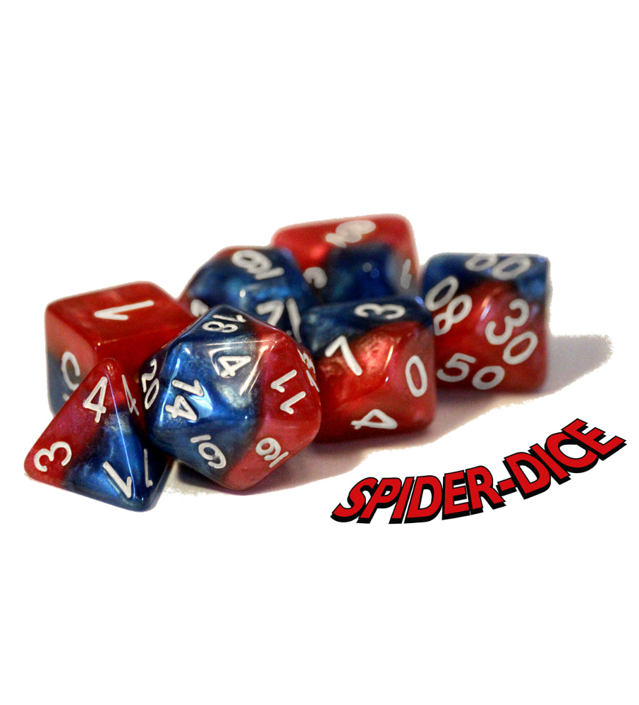Gate Keeper Games - Halfsies Dice - 'Spider-Dice' 7 Die Set