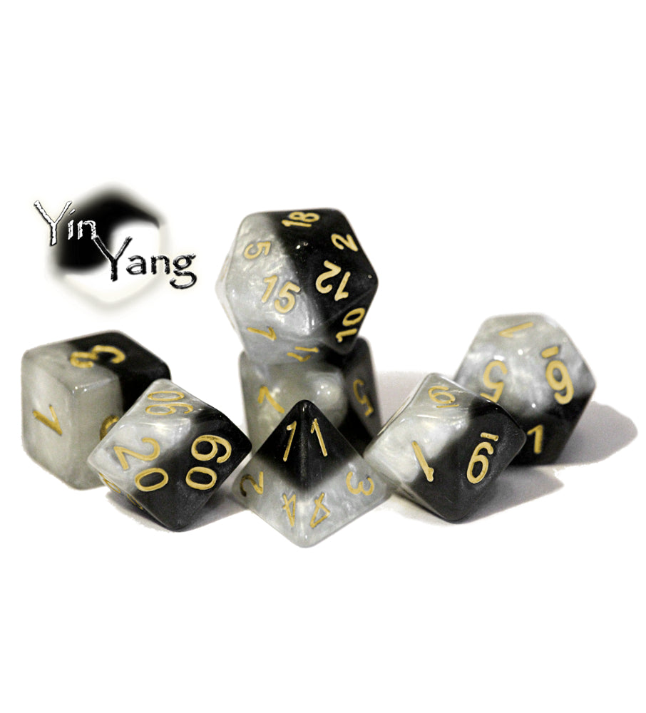 Gate Keeper Games - Halfsies Dice - 'Yin Yang' - 11 Die Set