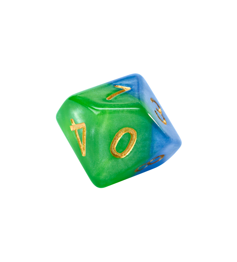 Game Keeper's Dice - Halfsies Dice - 'Mother Earth' - 10d10 Dice Set