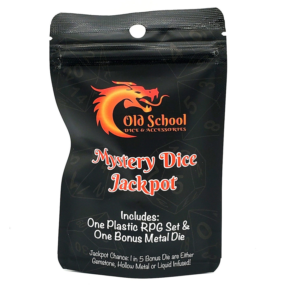 Old School Dice - Mystery Acrylic 7 Die Set