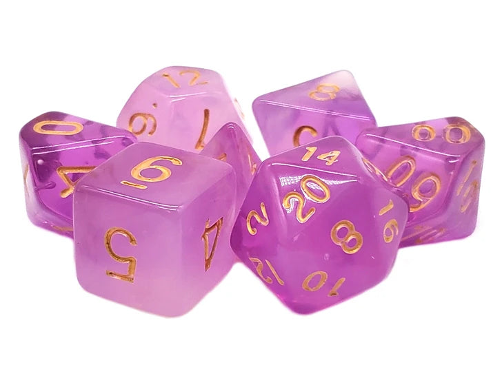 Old School Dice - Nebula: Light Purple 7 Die Set