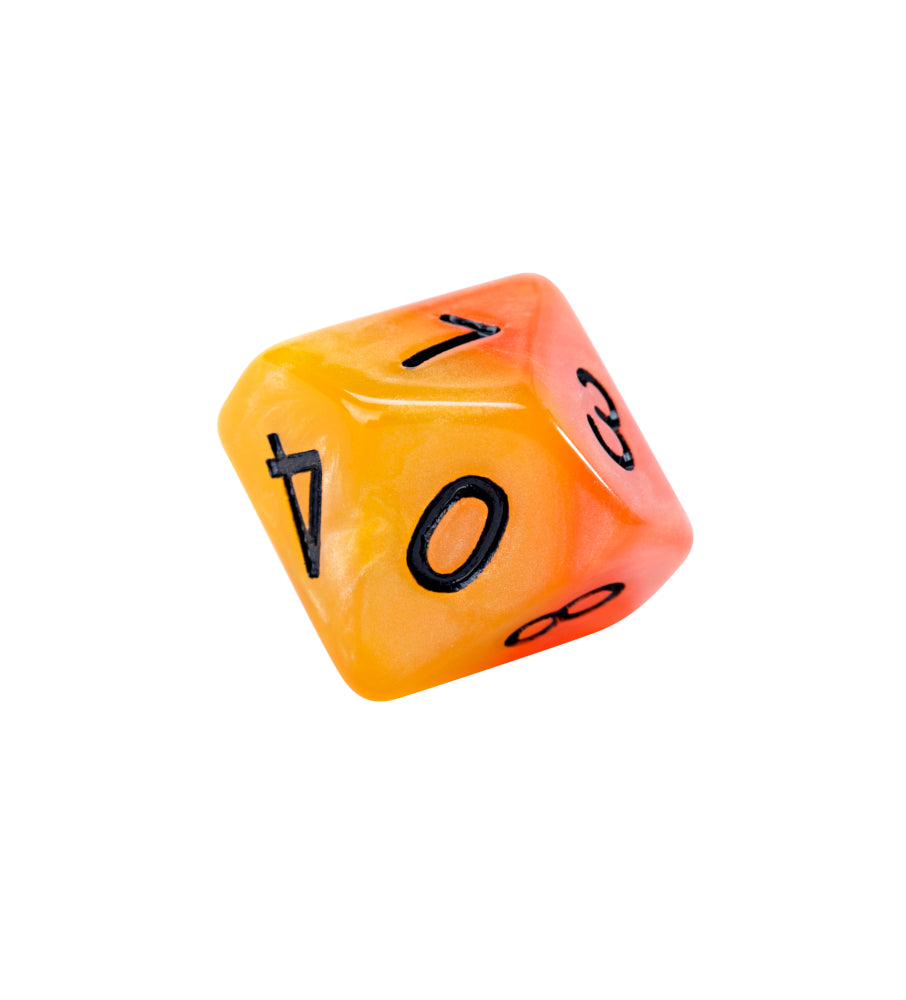 Game Keeper's Dice - Halfsies Dice - 'Phoenix Dice' - 10d10 Dice Set