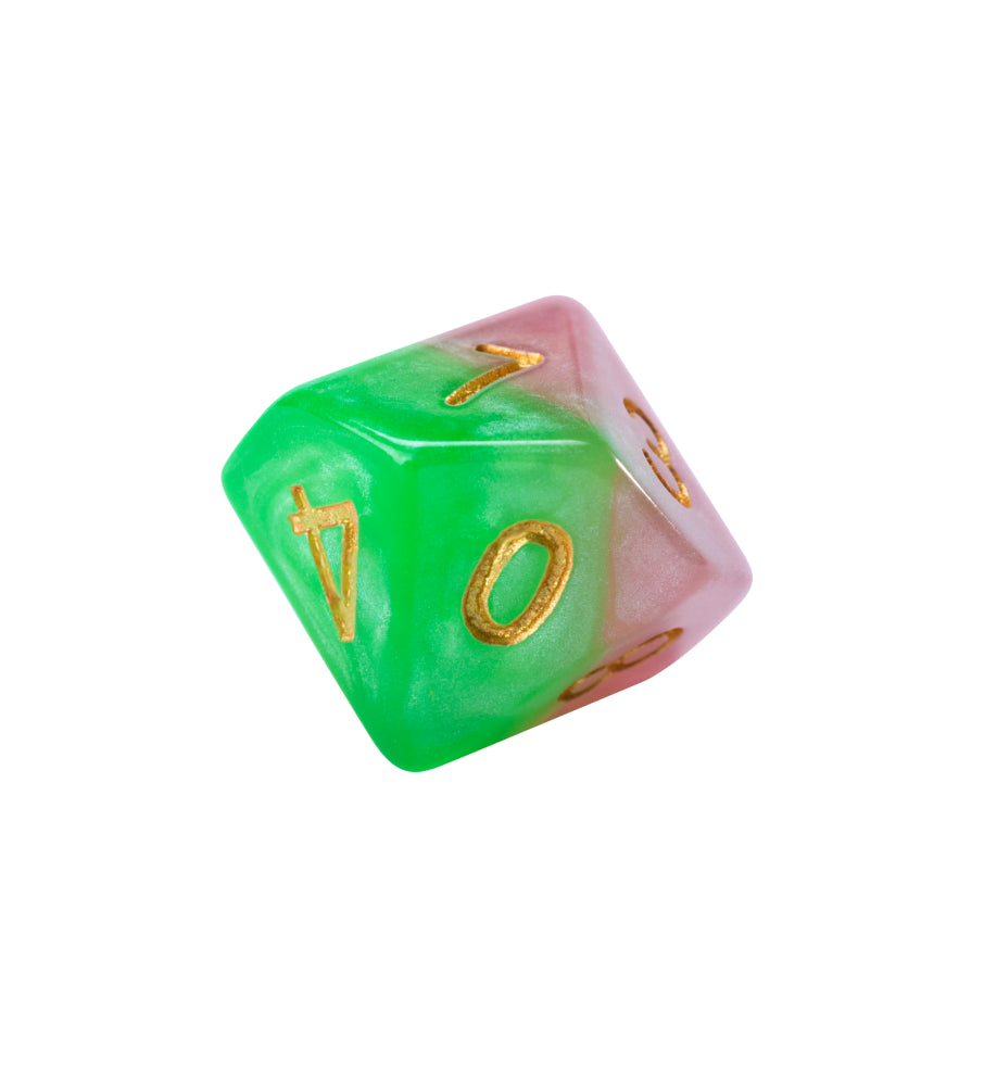 Game Keeper's Dice - Halfsies Dice - 'Rose Dice' - 10d10 Dice Set
