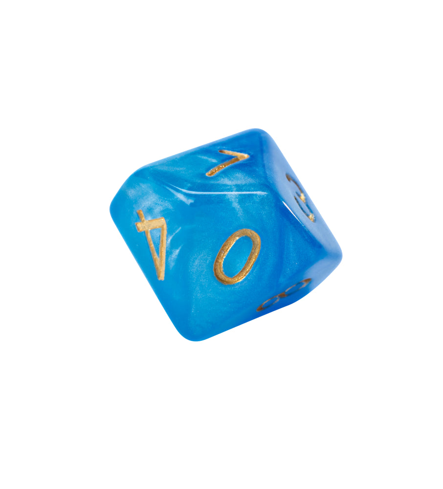 Game Keeper's Dice - Halfsies Dice - 'Sky Current' - 10d10 Dice Set