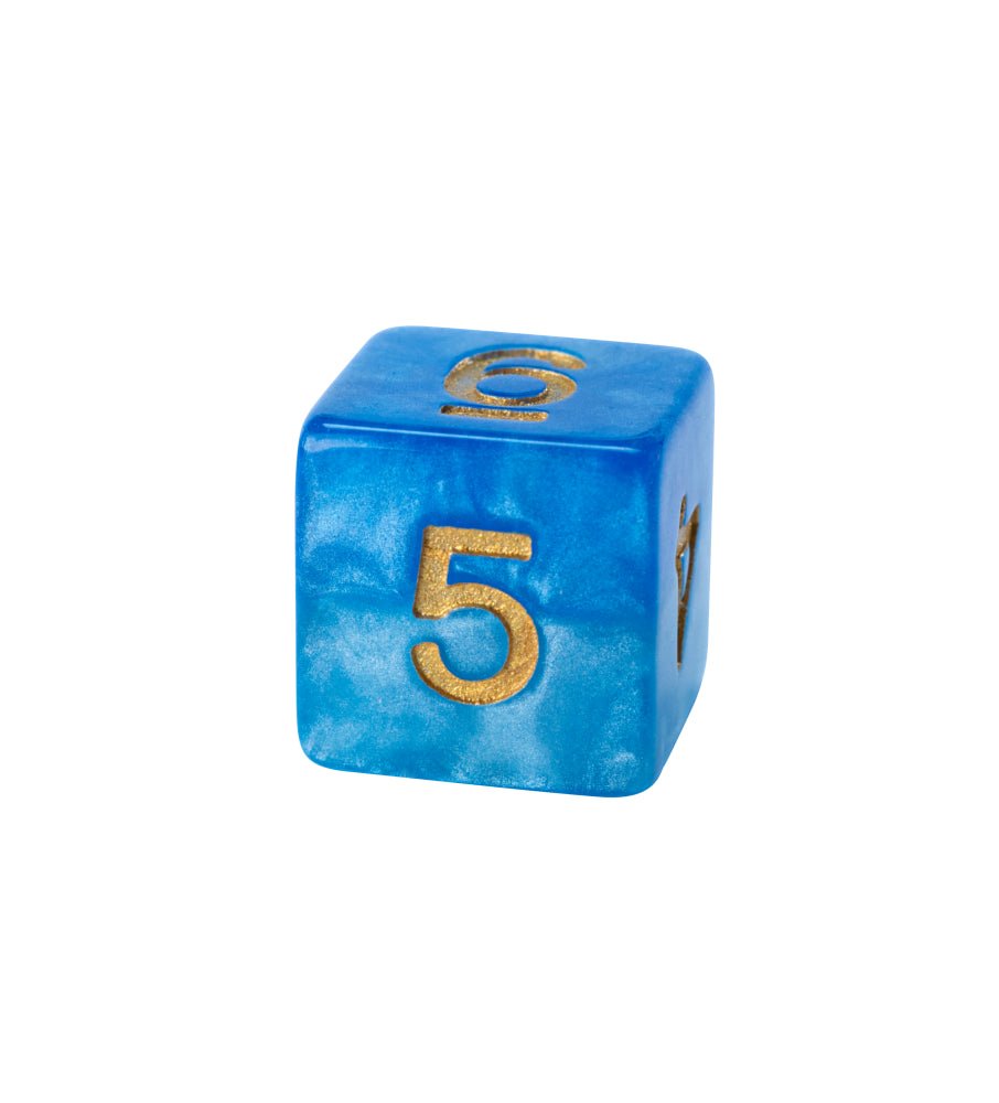 Gate Keeper Games - Halfsies Dice - 'Sky Current' - 12d6 Dice Set