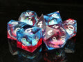 Old School Dice - Space Fury - Liquid Infused Sharp Edged 7 Die Set