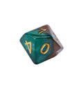 Game Keeper's Dice - Halfsies Dice - 'Treant Dice' - 10d10 Dice Set