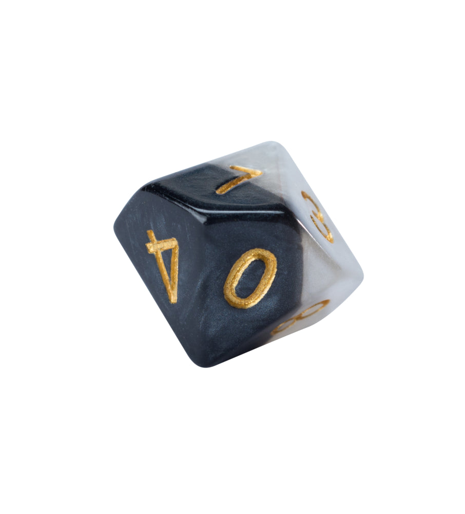 Game Keeper's Dice - Halfsies Dice - 'Yin Yang' - 10d10 Dice Set